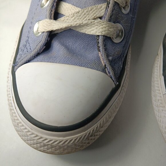 Converse All Star Shoes Junior Youth Size 1 Lavender Purple Cat Print Low Top - Picture 12 of 16